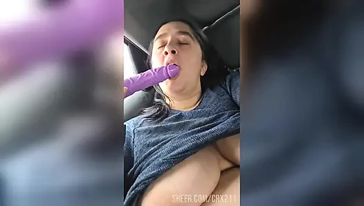 Mature girl masturbating in the car
