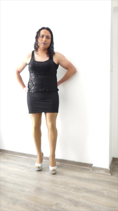 Silver high heels