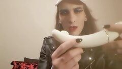 Horny Trans Girl Happily Rides Toy