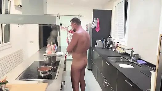 İtalyan Şef Çıplak Spagetti Aşçıları