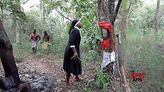 Afrykańscy wojownicy pieprzą zagranicznego misjonarza
