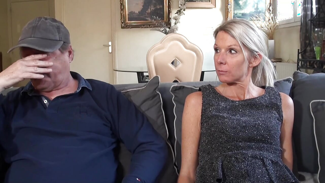 Classy milf Caroline Stines fucked by two guys