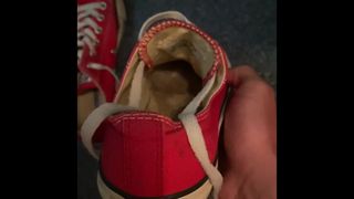 Cum inside my Sisters Red Converse Sneaker I chuckloveinsta