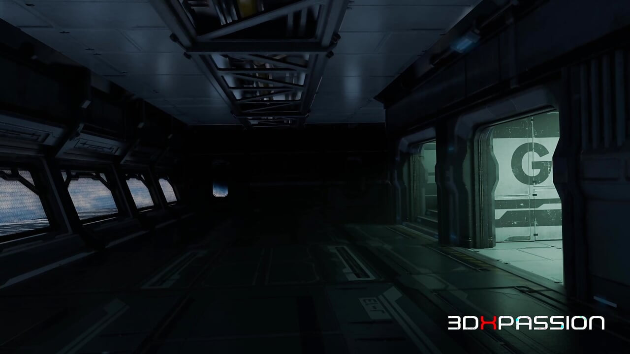 Zero-G pokusa Futanari Kaelen bawi się brunetką na kosmicznej stacji orbitalnej