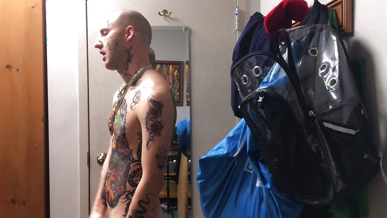 Face Tatted Masturbator
