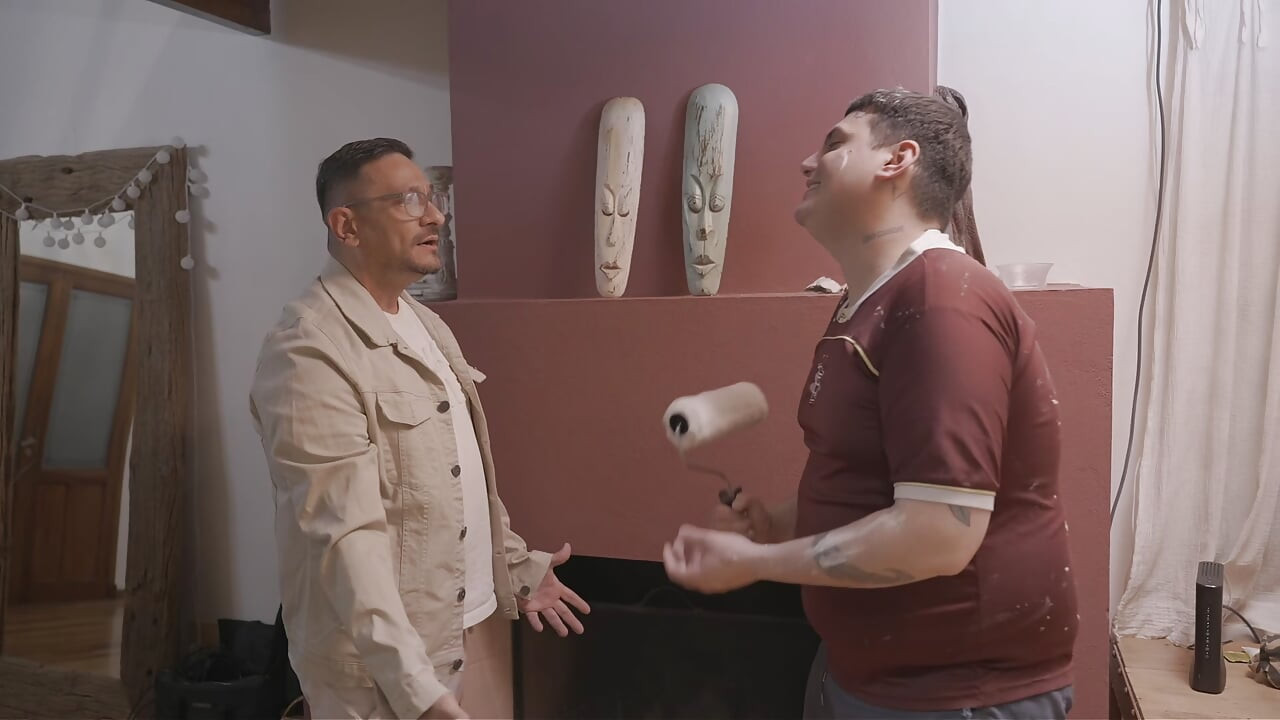 He must have a HUGE dick! The painter watches Chavita getting fucked by her sugar daddy