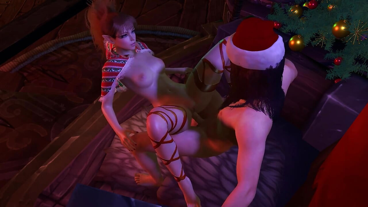 Sexy Christmas Elf Has Anal with Santa's Dick