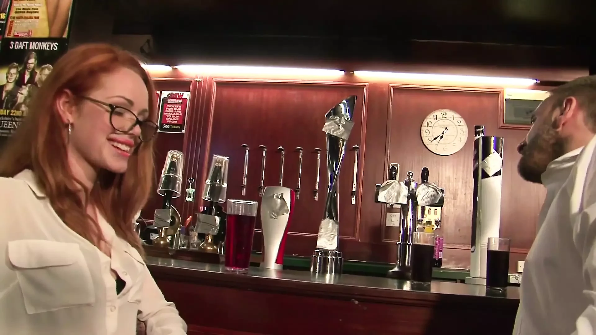 Gorgeous Ella Hughes pounded hard by Pascal White in the bar