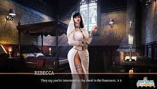 Sisters in Sin Gameplay Part 14 - Rebecca Holds the Key Inside Her Pussy