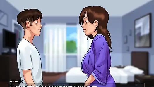 Fantasy fulfilled with stepmom FULL sex all day - summertime saga