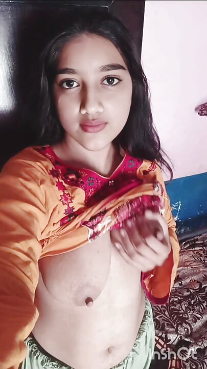 Hot step sister showing her big boobs and pussy to her step brother