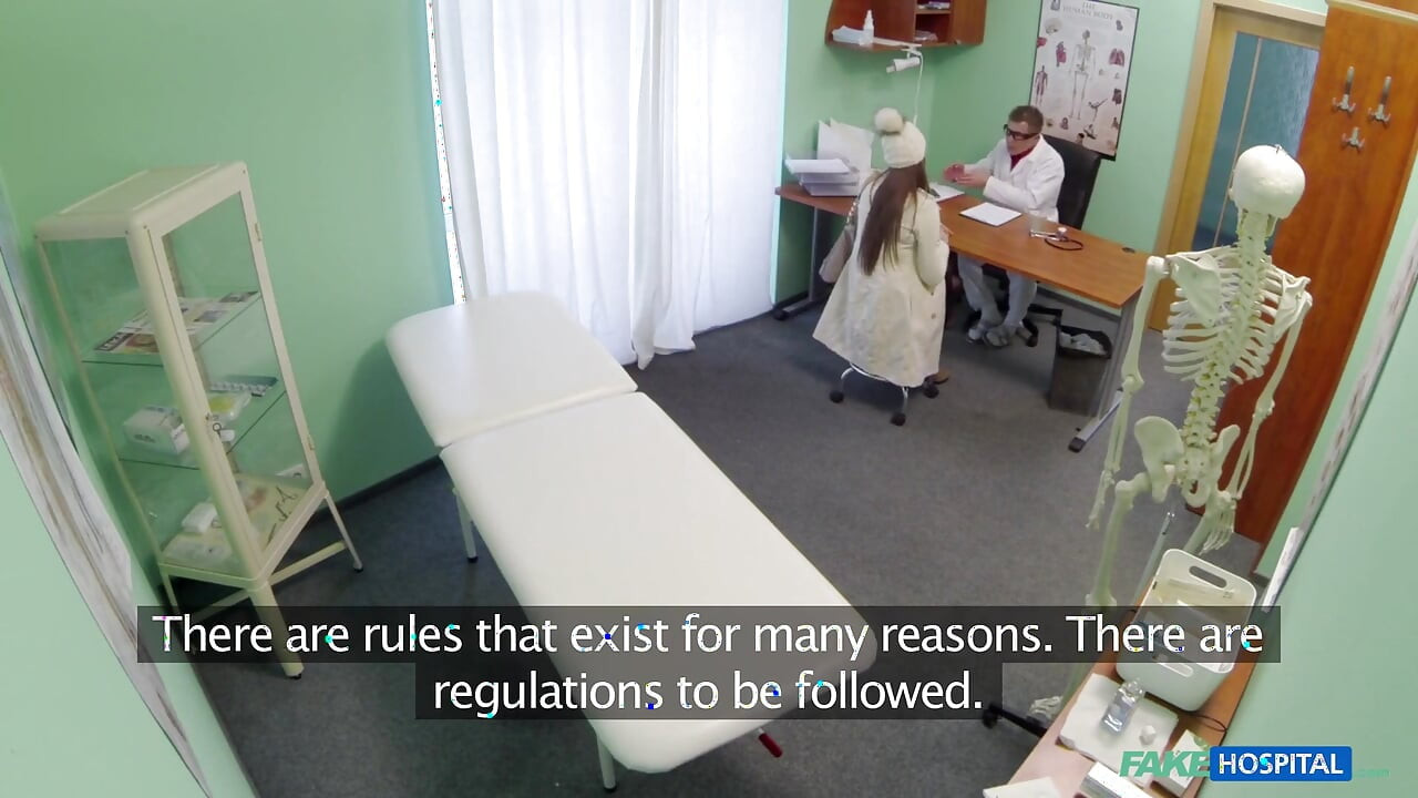 Fake Hospital - Stunning Brunette Enters Office Asking for Medication & Ends up Fucking the Horny Doctor