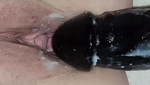 Huge very thick bbc pounding my pussy brutal hardcore bbc fuck bbc dildo pussy gape huge thick cock