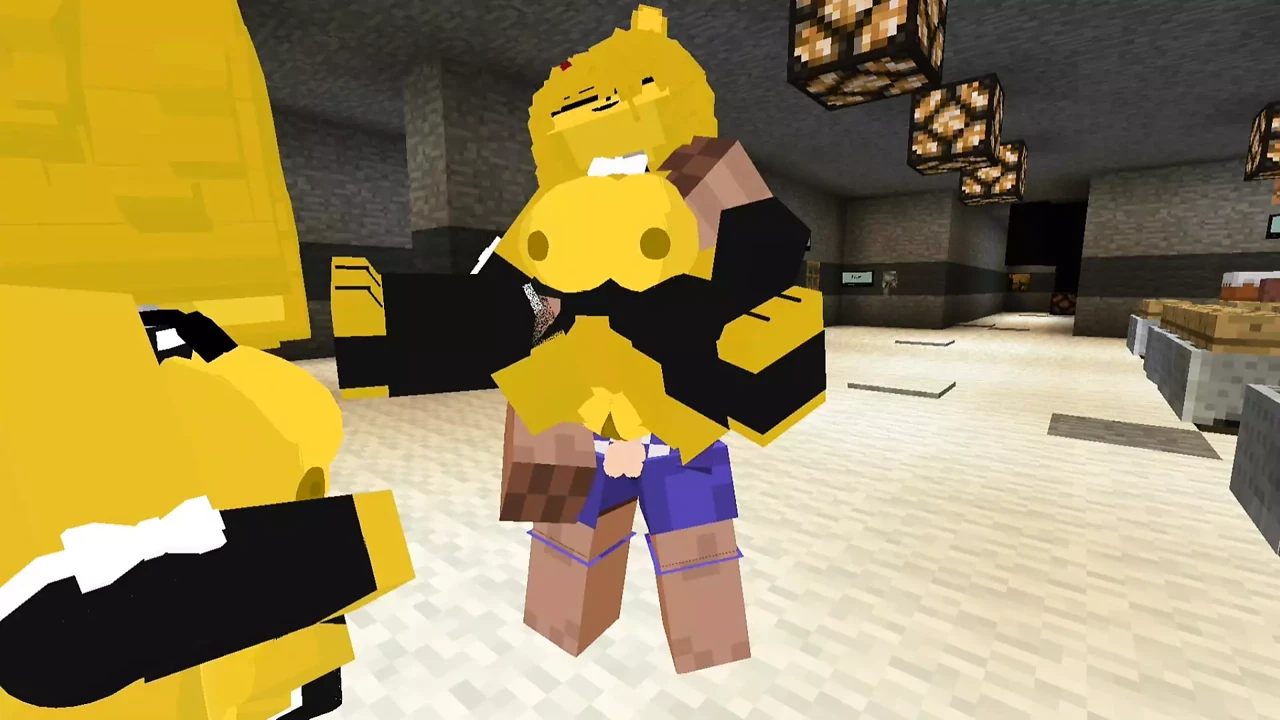 Minecraft Fapcraft: Fazclaire's Nightclub Edition Fucking Type 1 or Golden Bonfie, Golden Bonnie, in ass and face fucking