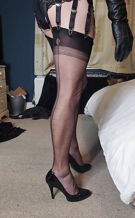 Am I making you touch yourself? I bet you are horny af watching me tease in my black lace dress, fully fashioned stockings