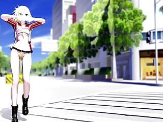 FGO Mordred - Sexy dívka tančí (3D Hentai)