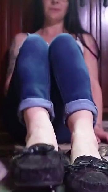 Sit There and Admire My Dirty Hair Filled Slippers as They Dangle off My Perfect Bare Hot Sweaty Feet