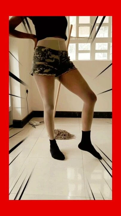 Me when I’m cleaning in Socks and Nylons