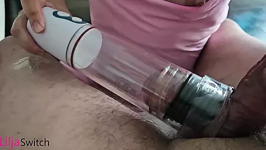 Eier pumpen - pov handjob