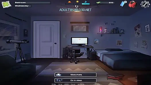 Zwei vollbusige MILfs ziehen einen typen in ihren wildesten haus, fantasy-sex zu dritt