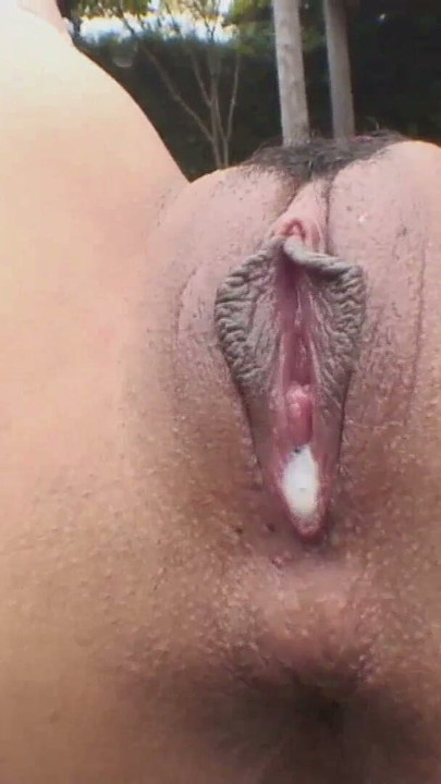 JAV starlet Ann Umemiya is playing with a huge dildo before hard outdoor banging | Clip 3