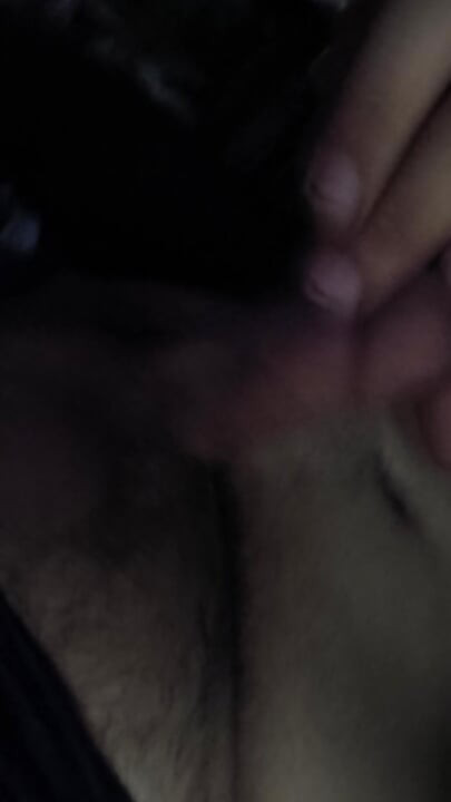 Chubby uncut cock cums
