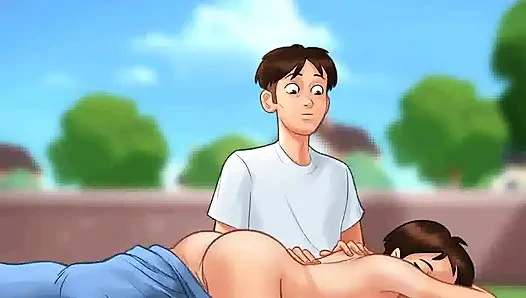 Yaz mevsimi efsanesi: genç erkek avcısı olgun orta yaşlı seksi kadın arka bahçesinde genç adamı baştan çıkarıyor bölüm 108