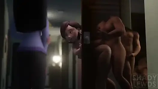 Film karakter kartun anime terlihat panas