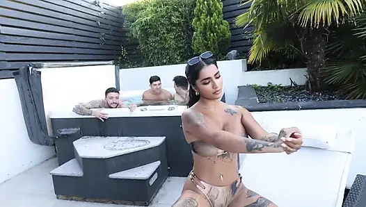 My Wife Comes to the Pool Party with My Friends and We All Fuck Her- Yasmina Khan