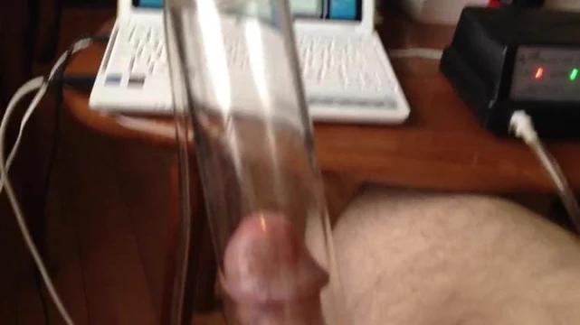 Pumping penis after balls pumping