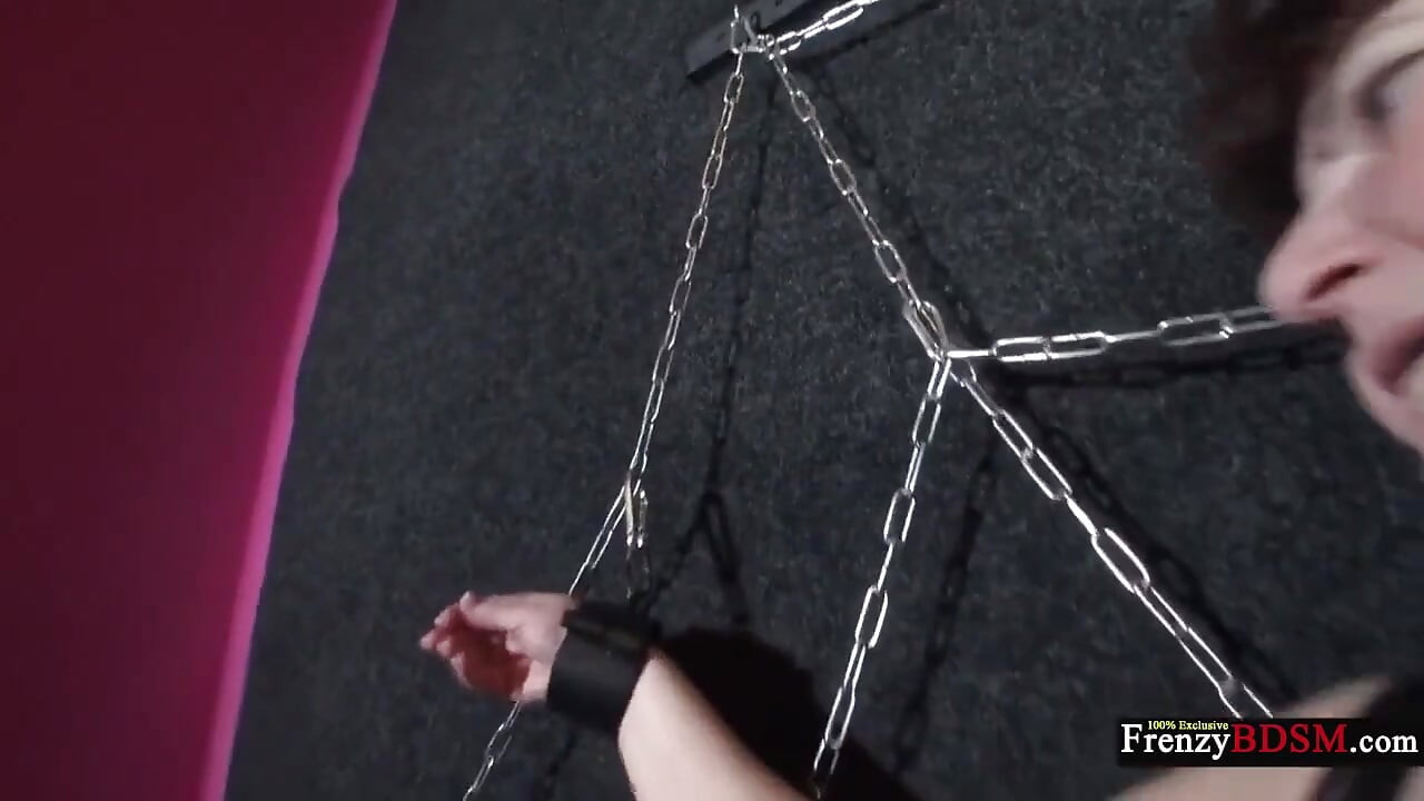 Granny in Sexy Lingerie Hogtied