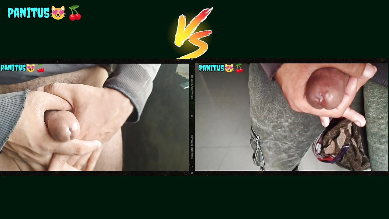 Desi Boy Cumshot Battle - Intense Masturbation Challenge Who Wins