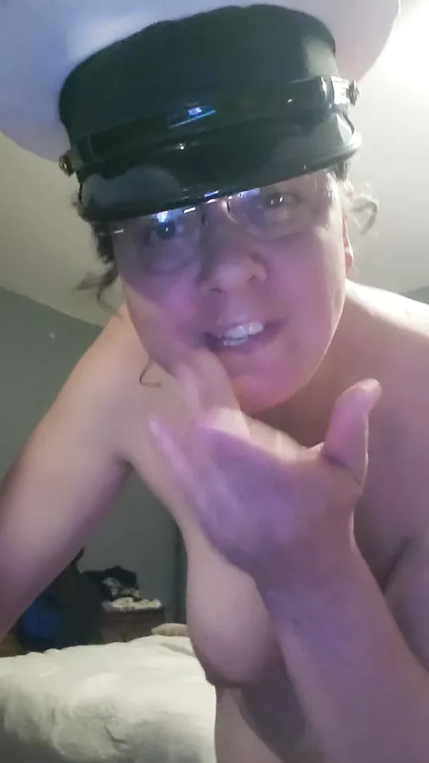 Me Dancing naked in my Real Navy Military Hat