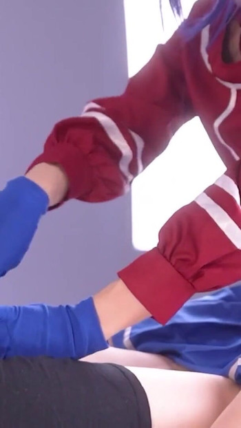 Nezaboravan trenutak iz "MiSide Cappie cosplay jebanje, pušenje kaubojski seks hentai japanski shemale cosplay 6"