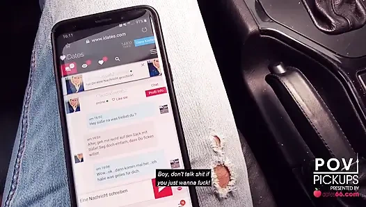 German Blonde Babe drives Naked Through the City + Public Fuck