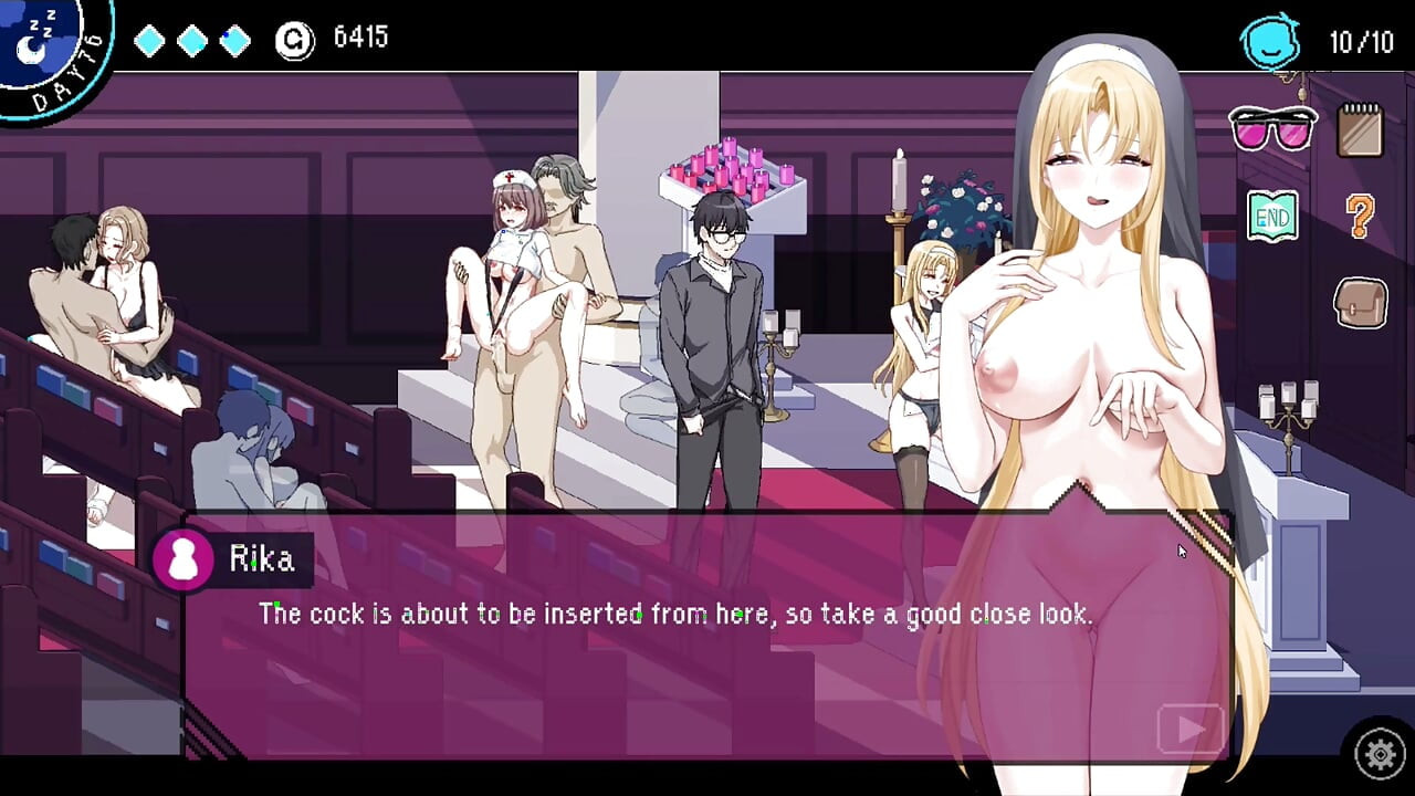 Jogo Hentai - Cenas de Sexo Hentai na Igreja 2 (Rika, a Freira Safada das Heroínas) - The Censor
