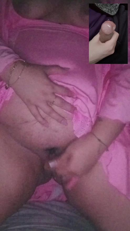 Discord Cam Sex: GF Destroys Pussy on Dildo, BF Cums Hard