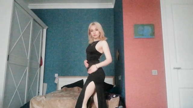 Home presentation of cool sexy black dress