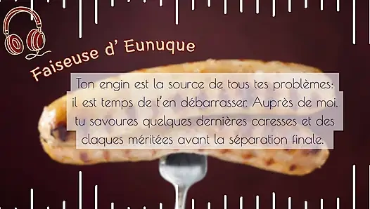 (teaser) Je te coupe la bite - French audio femdom castration