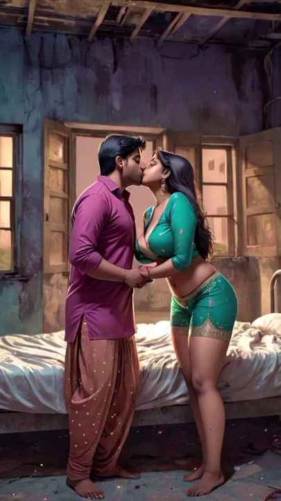 Stunning moment from "AI Generated Images of Horny Anime Indian women & Elves having fun & common bath"