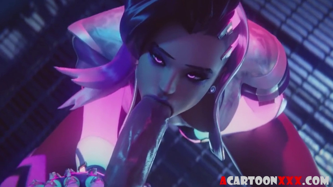 Sombra and Mercy taking big dicks in mouth and pussy