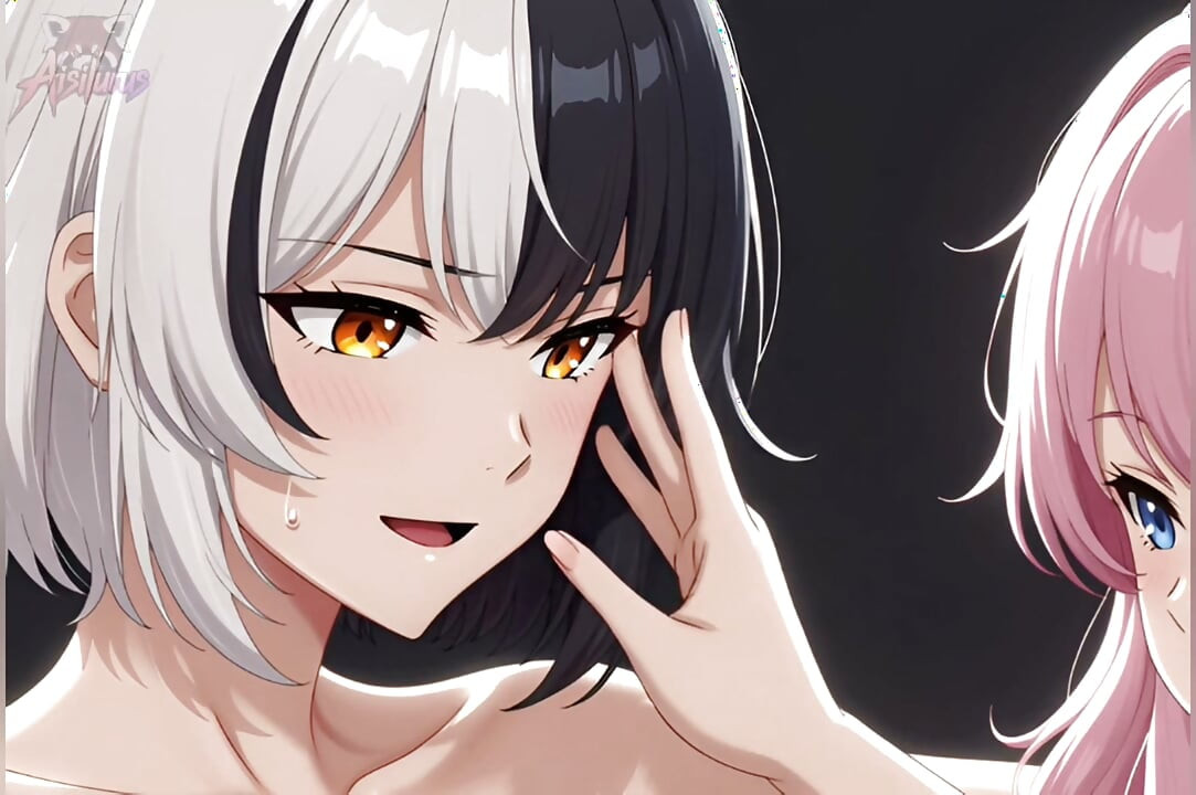anime lesbian sex: Tongue Kissing, Heavy Tits, Spread Open Cunt