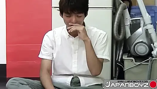 Hot Teen Ryo Demonstrates His Technique For Jerking His Horny Dick