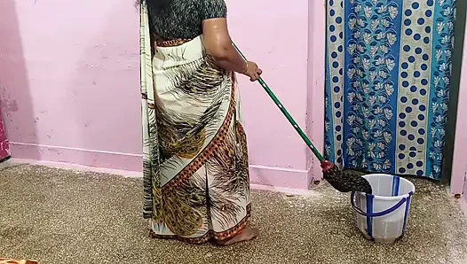 My Stepmother Was Cleaning the Floor with a Mop, so I Held the Saree up so It Wouldn't Fall on the Floor