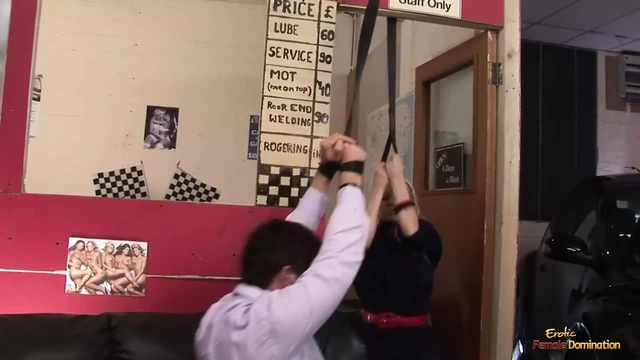 Guy gets his dick ridden by a blonde MILF with big tits