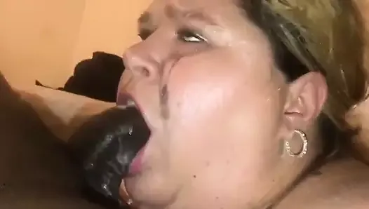 Pigslut Sucking Black Cock