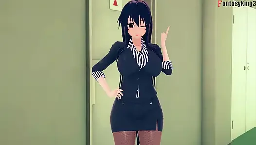 Rossweisse erwischte mich fast beim ficken mit Akeno - AUF DERER, DER NTR Madness Serie