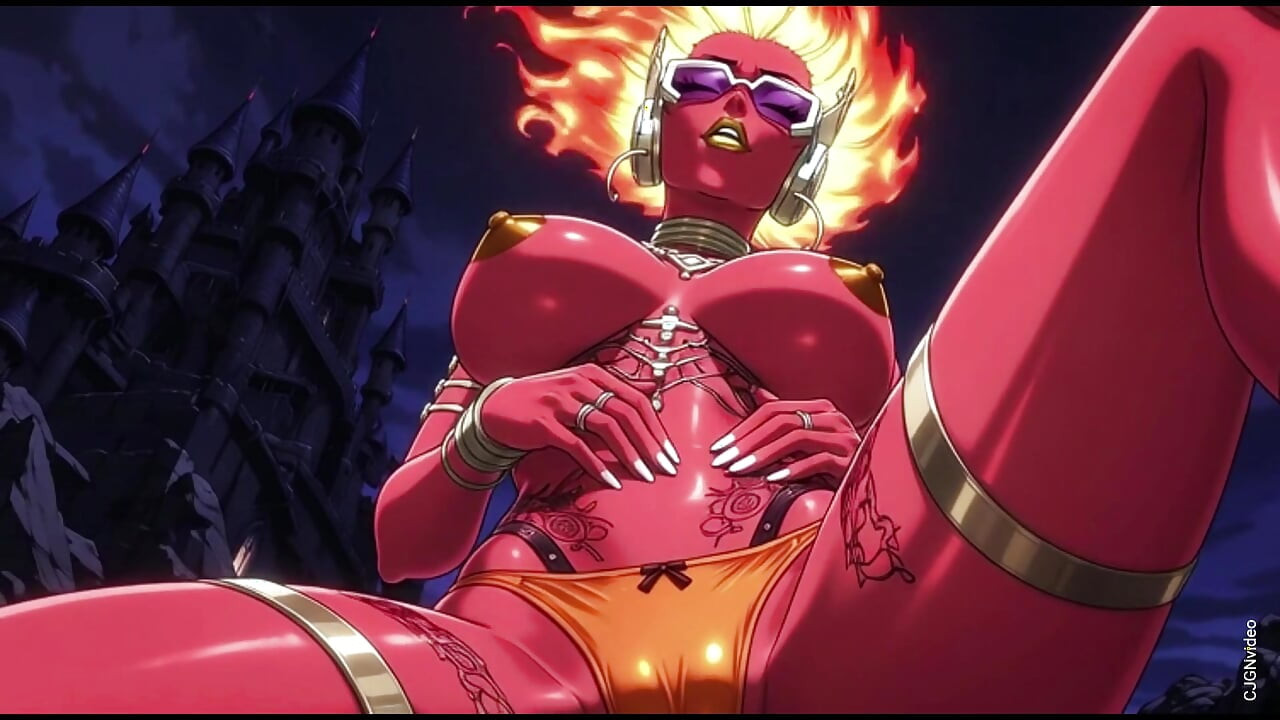Fogo elemento demon sexy pose (Ai animation)