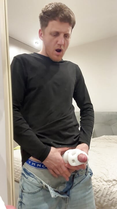 Fucking a Toy with a Big Dick and Moaning at 42 Years Old