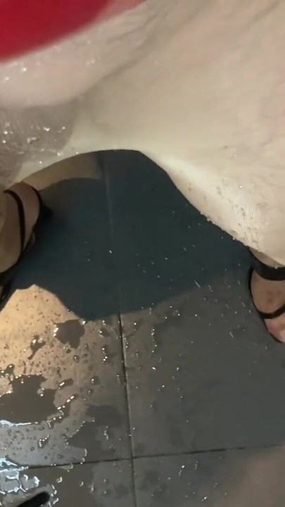 Unforgettable moment from "Pantyhose and High Heels Crossdresser Pissing"